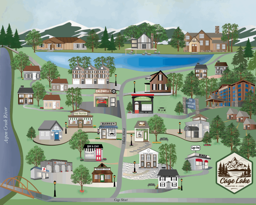 Cage Lake map